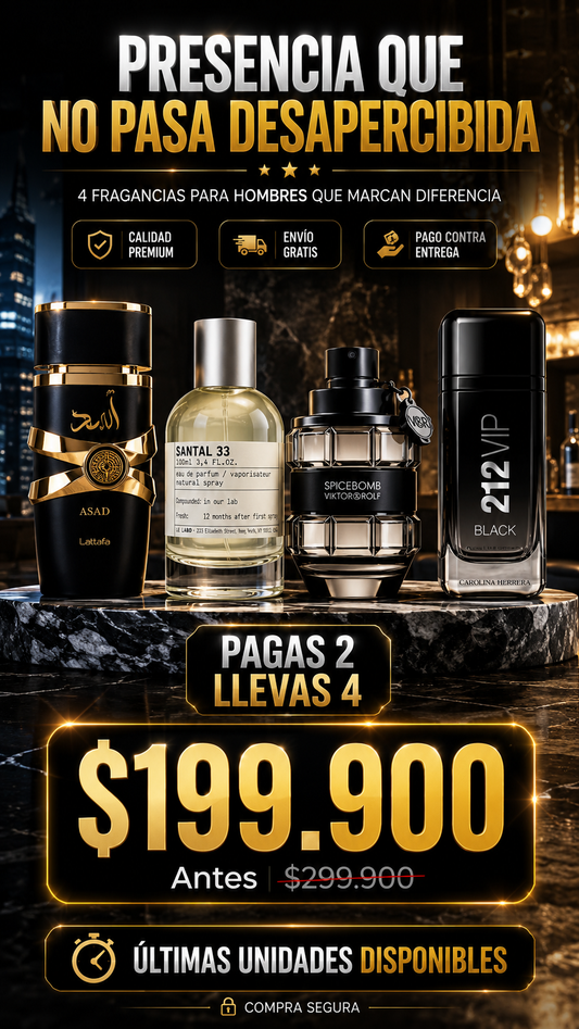 Asad, Santal 33, Spicebomb, 212VIP Black
