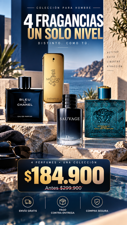 Bleu, One Million,  Sauvage, Eros
