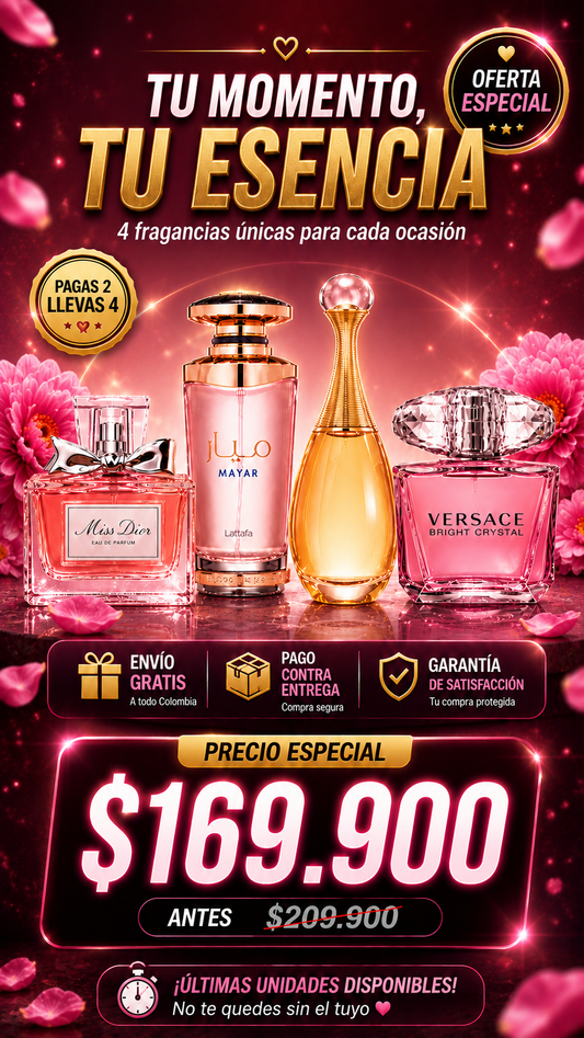 Miss Dior, Mayar, J'adore, Versace Bright