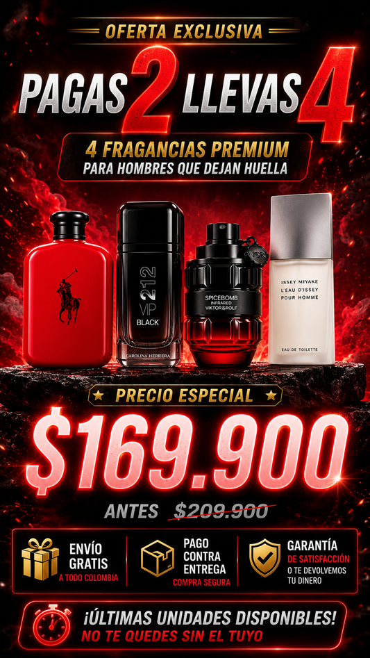 Polo Red, 212 VIP Black, Spicebomb Infrared, Issey Miyake